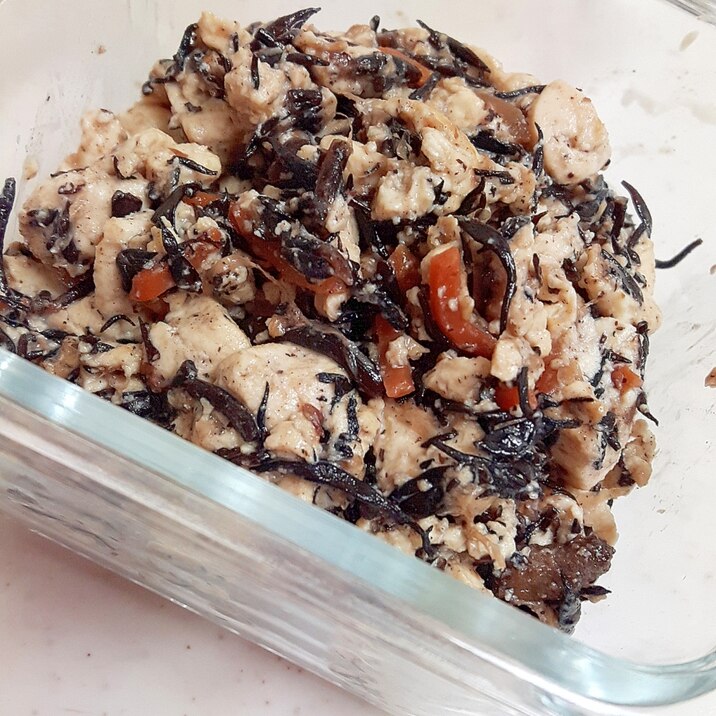 ひじきの煮物で!(^^)簡単炒り豆腐♪
